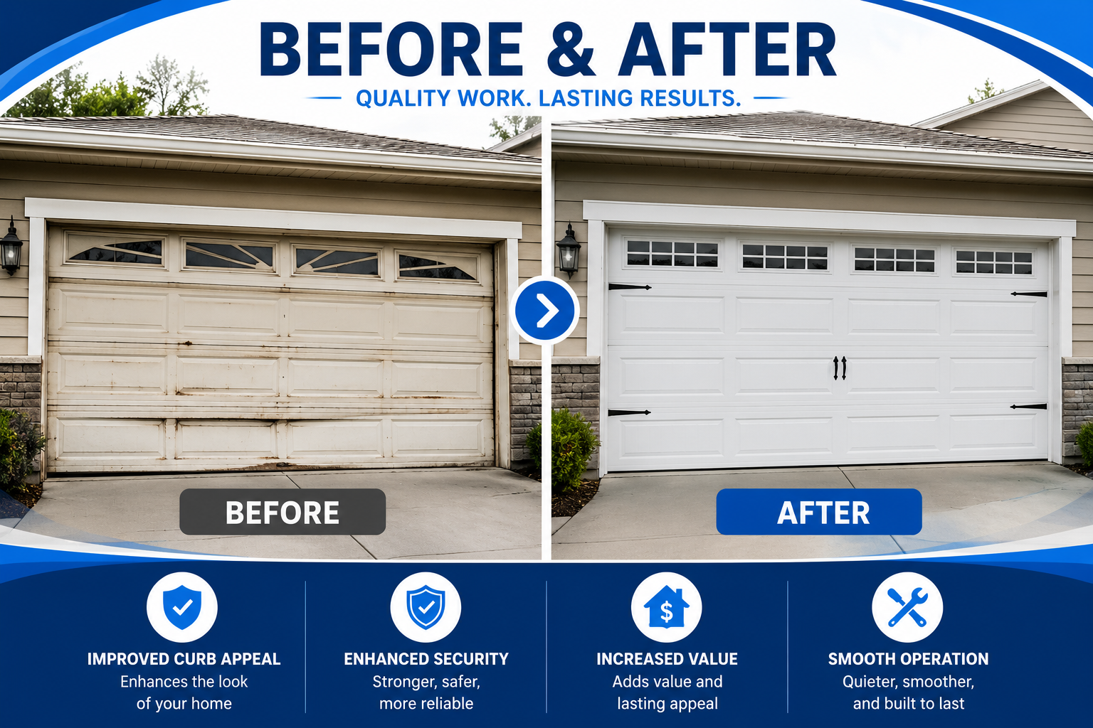 new garage door installation for homeowners